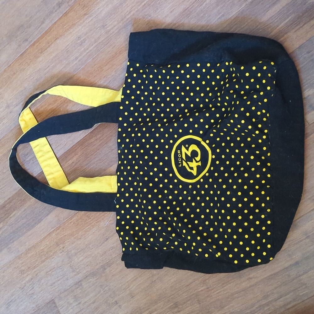COPY - Licor 43 polka dot canvas tote bag